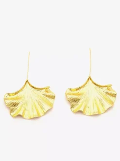 Boucles d'oreilles en alliage de feuille de ginkgo pour femmes 2026