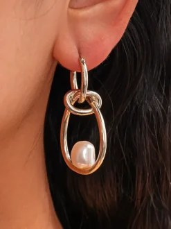 Boucles d'oreilles argentées pour adolescentes style géométrique irrégulier bijoux décontractés du quotidien