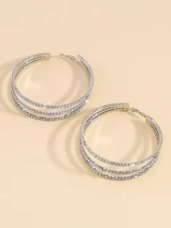 Boucles d'oreilles créoles à plusieurs niveaux pour femmes 2026