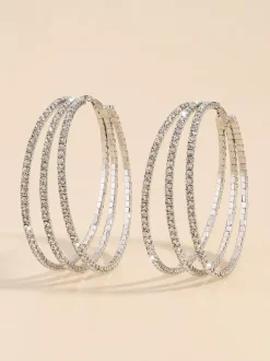 Boucles d'oreilles créoles à plusieurs niveaux pour femmes 2026
