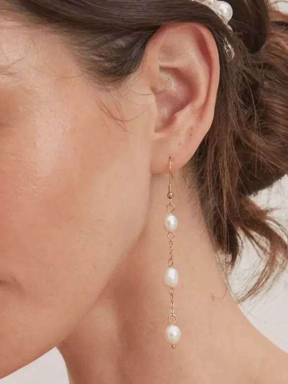 Boucles d'oreilles de mariage Bijoux de mariée percés en métal pour mariée