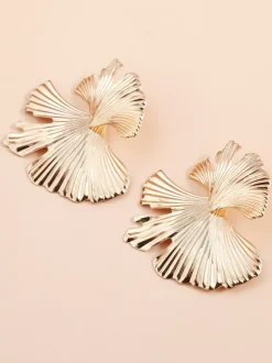 Boucles d'oreilles dorées pour adolescentes bijoux métalliques décontractés pour tous les jours