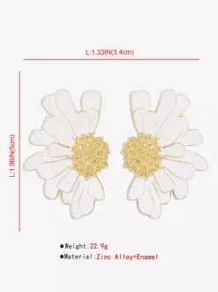 Boucles d'oreilles en alliage de fleurs pour femmes 2026