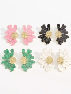 Boucles d'oreilles en alliage de fleurs pour femmes 2026