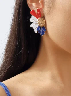 Boucles d'oreilles en alliage de fleurs pour femmes 2026