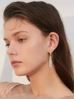 Boucles d'oreilles pendantes en argent pour adulte style baroque décontracté bijoux du quotidien