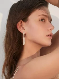 Boucles d'oreilles pendantes en argent pour adulte style baroque décontracté bijoux du quotidien
