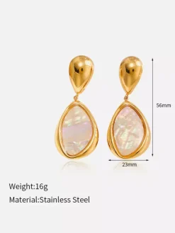 Boucles d'oreilles rose clair pour adulte style européen géométriques bijoux décontractés.