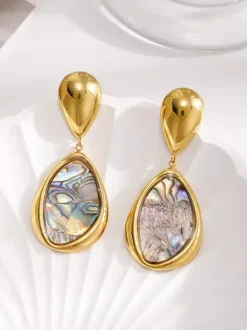 Boucles d'oreilles rose clair pour adulte style européen géométriques bijoux décontractés.