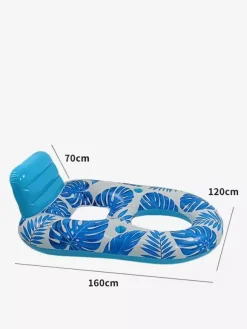 Bouée gonflable à imprimé feuilles tropicales avec porte-gobelets (2026)