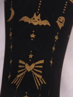 Bourgogne Lolita Collant Ange Croix Dorure Lolita Velours Stocking Déguisements Halloween