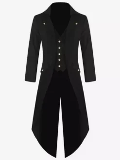 Bouton Vintage Aristocrat Bouton Décor Noir Costumes Retro Pour Homme Déguisements Halloween