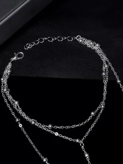 Bracelet de cheville en cristal tressé chaîne bijoux accessoire femmes et adultes