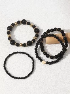 Bracelet Perle Harmonieusement Varié Perles Étoiles 4PCS Bracelets