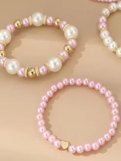 Bracelet Perle Harmonieusement Varié Perles Étoiles 4PCS Bracelets