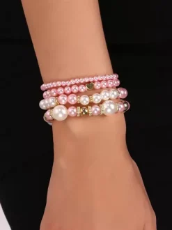 Bracelet Perle Harmonieusement Varié Perles Étoiles 4PCS Bracelets