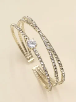 Bracelet argenté strass