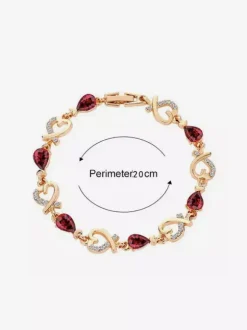 Bracelet en cristal en forme de c艙ur pour femme 2026