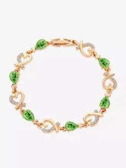 Bracelet en cristal en forme de c艙ur pour femme 2026