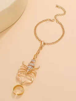 Bracelet Mille-Pattes Bracelet Gothique Strass En Or