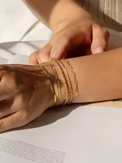 Bracelet multicouche en perles tressées plaqué Chic décontracté