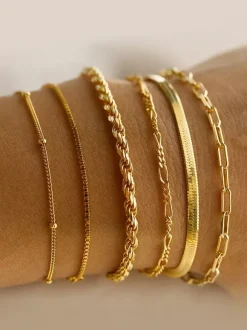Bracelet multicouche en perles tressées plaqué Chic décontracté