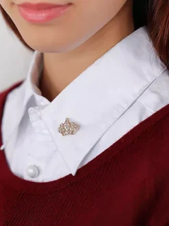 Broche couronne en strass épingle de revers en cristal brillant bijou pour costume manteau décoration de mariage ou de fête