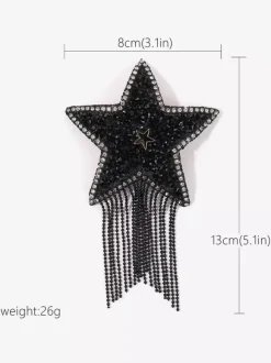 Cache-tétons en dentelle soutien-gorge noir à paillettes Nubra cache-tétons étoiles strass pour une tenue décontractée au quotidien
