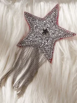 Cache-tétons en dentelle soutien-gorge noir à paillettes Nubra cache-tétons étoiles strass pour une tenue décontractée au quotidien