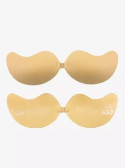 Cache-tétons de lingerie robe de bal sans bretelles boutons couleur chair fermeture avant invisibles rehausseur de mamelons