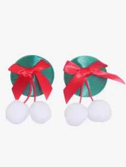 Cache-tétons de Noël n艙uds de Costume Noël lingerie verte