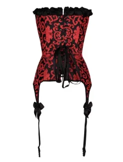 Cadeau Saint Valentin Corset Femmes 2026 Rouge Retro Taille Entraîneur