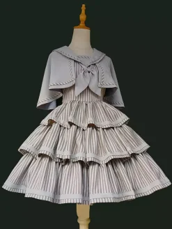 Cape Lolita classique en polyester marron foncé pour vêtements d'extérieur Lolita d'automne