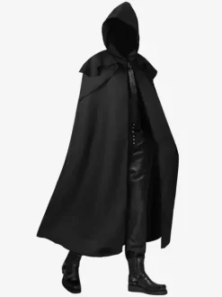 Cape en fibre de Polyester accessoire Vintage rouge rétro Costumes rétro pour hommes Bourgogne