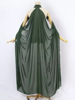 Cape pour femme cape steampunk col en plumes cape de sorcière cape de mariage solide en mousseline de soie voile de mariée cape longue dos nu
