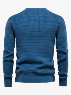 Cardigan Homme Pull Homme Maille Col Rond Automne Gris Bleu