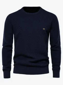 Cardigan Homme Pull Maille Col Rond Automne Hiver Vert Abricot