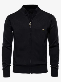 Cardigan Pour Hommes Pulls Simple Manches Longues Kaki Noir Veste
