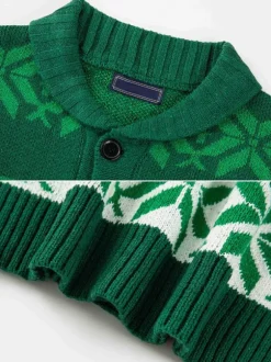 Cardigan décontracté à manches longues pour hommes  pull à motif de noël