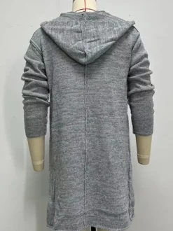 Cardigan Longue Pour Homme Pulls Chic Manches Longues Gris Confortable