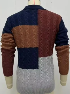Cardigan Pour Homme Pulls Chic Manches Longues Poches Bleu Marine Foncé