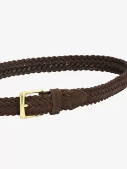 Ceinture en cuir tressé ceintures rétro en détresse pour femmes avec boucle