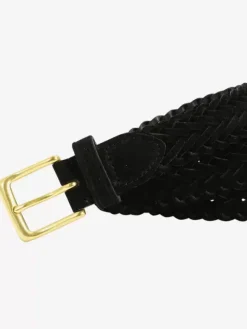 Ceinture en cuir tressé ceintures rétro en détresse pour femmes avec boucle