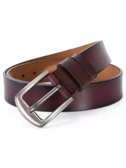 Ceinture pour hommes en cuir PU Ceinture noire à la mode