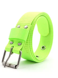Ceinture Homme Nylon Chic Nylon Alliage de Zinc Ceinture Orange Décontractée Quotidienne