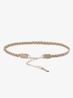 Ceinture élégante en cuir de vache tressé robes ceintures de chemise avec franges