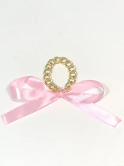 Chaîne de cheville avec n艙ud plaqué or pour bikini maillot de bain plage vacances.