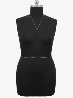 Chaîne de poitrine en métal bijoux de plage accessoire sexy femmes