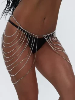 Chaîne de taille strass Resort Wear bijoux accessoires femmes adultes