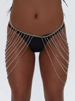 Chaîne de taille strass Resort Wear bijoux accessoires femmes adultes